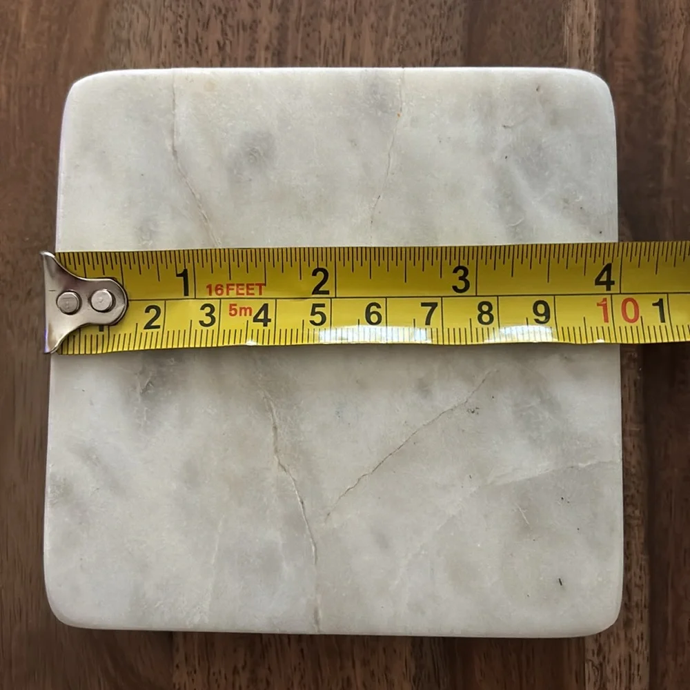 Square White Marble Coasters
